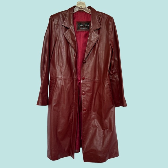 Triptico Red Leather Jacket - Picture 1 of 12
